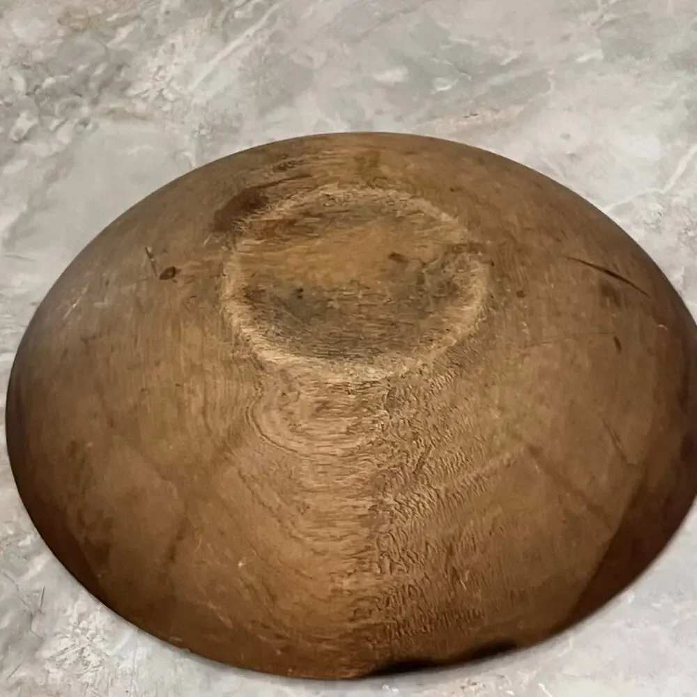 Primitive Hand Turned Wooden Bowl 10